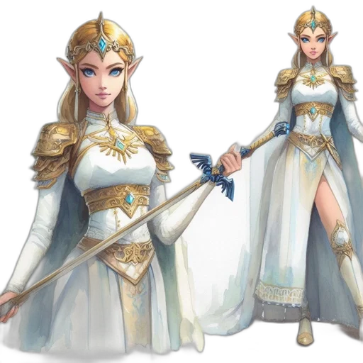sword, concept art, fantasy art, 3d render transparent PNG cut-out