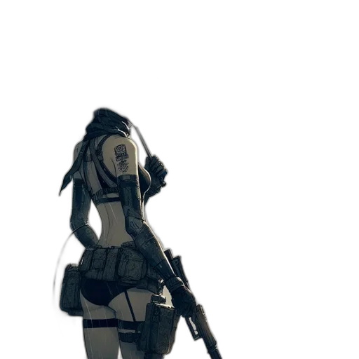 robot, weapon, sword, staff transparent PNG cut-out