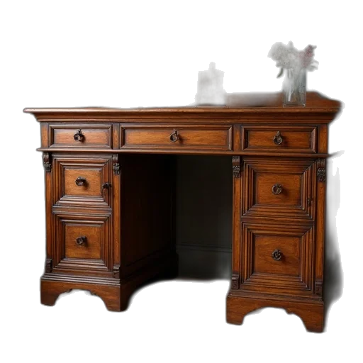 furniture, 3d render, photorealistic, antique transparent PNG cut-out