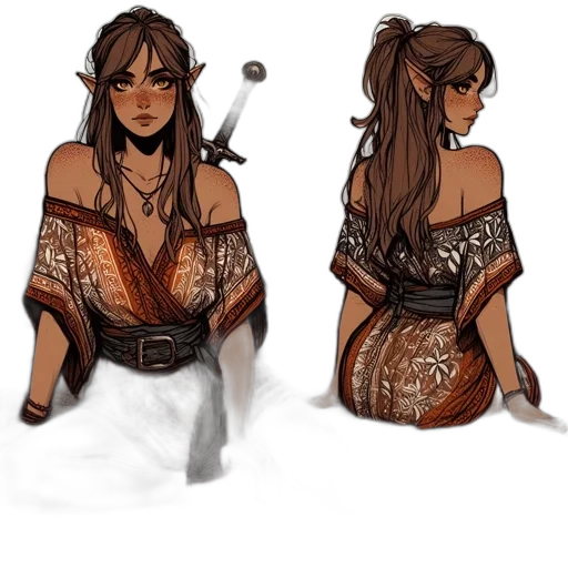 dress, concept art, fantasy art, pixel art transparent PNG cut-out