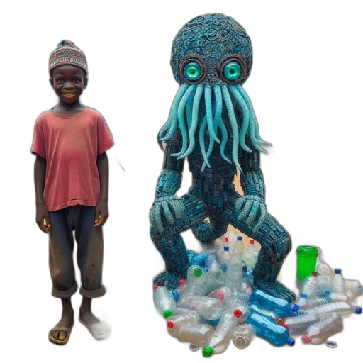 creature, 3d render, concept art, underwater transparent PNG cut-out