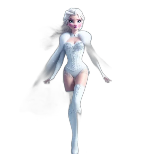 dress, robot, concept art, 3d render transparent PNG cut-out