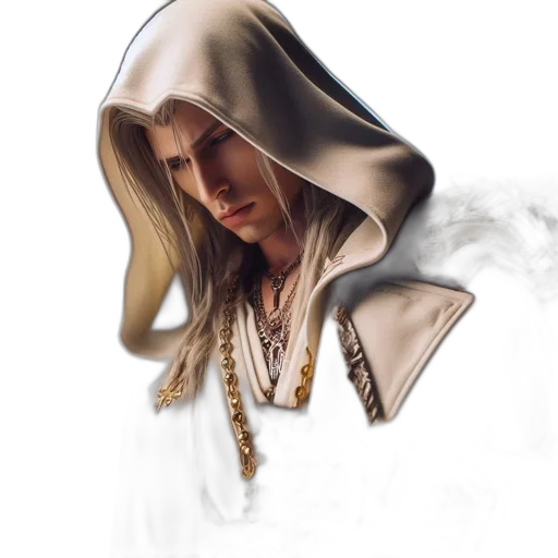 jacket, face, concept art, fantasy art transparent PNG cut-out
