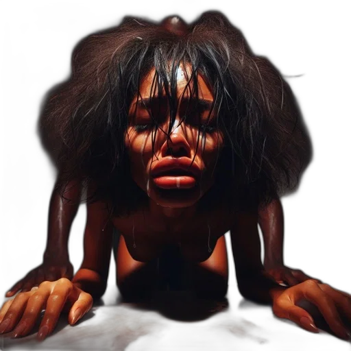 face, creature, hair, mask transparent PNG cut-out