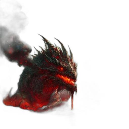 dragon, mask, hair, creature transparent PNG cut-out