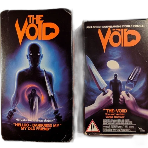 concept art, two, identical, vhs transparent PNG cut-out