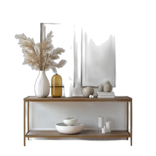 furniture, 3d render, photorealistic, earth tones transparent PNG cut-out