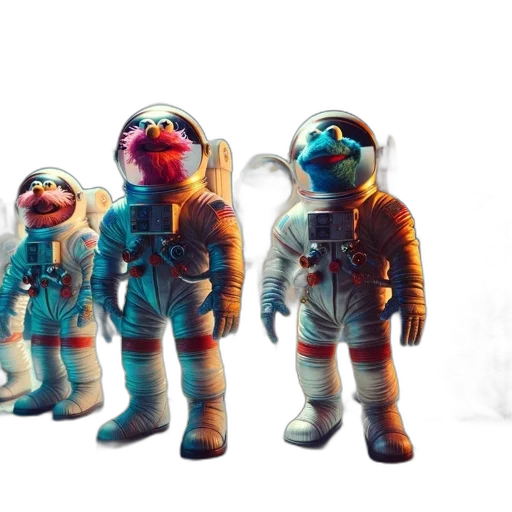 concept art, 3d render, outer space, group transparent PNG cut-out