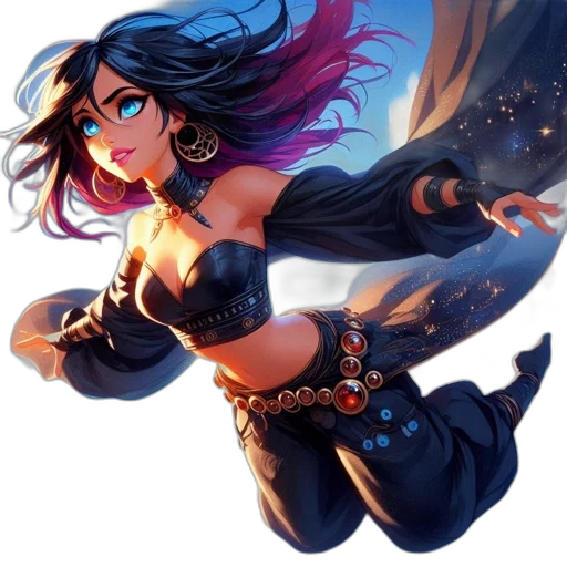 jewelry, dragon, staff, dress transparent PNG cut-out