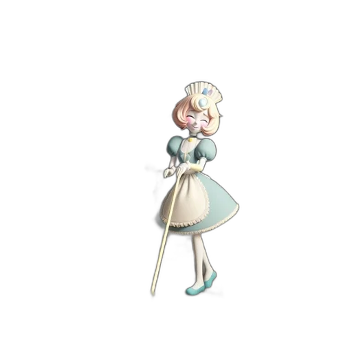 dress, staff, crown, robot transparent PNG cut-out