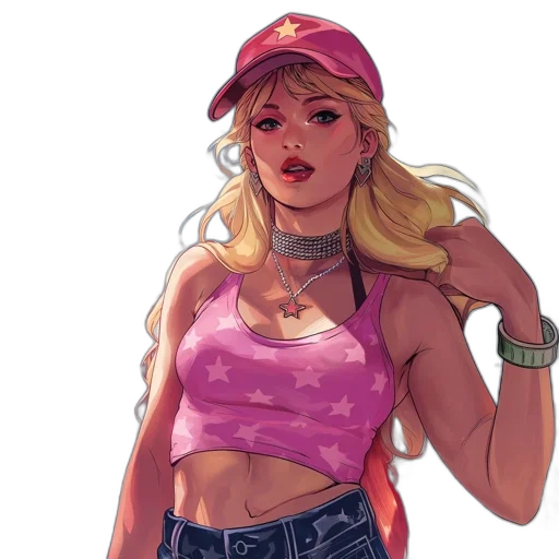 hat, concept art, comic book art, pixel art transparent PNG cut-out