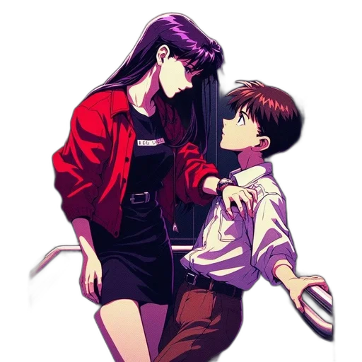 jacket, anime, vaporwave, cyberpunk transparent PNG cut-out