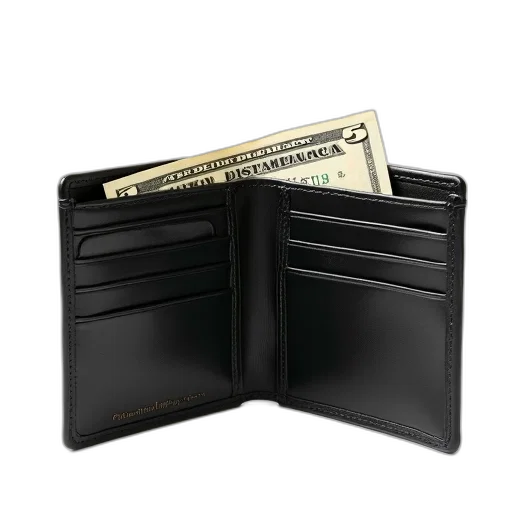 black, wallet, visible, credit transparent PNG cut-out