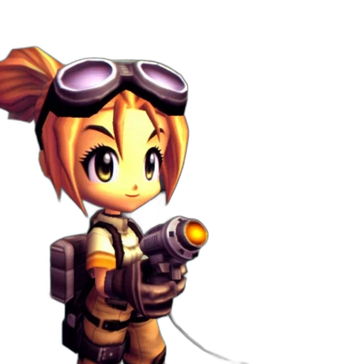 weapon, staff, robot, pixel art transparent PNG cut-out