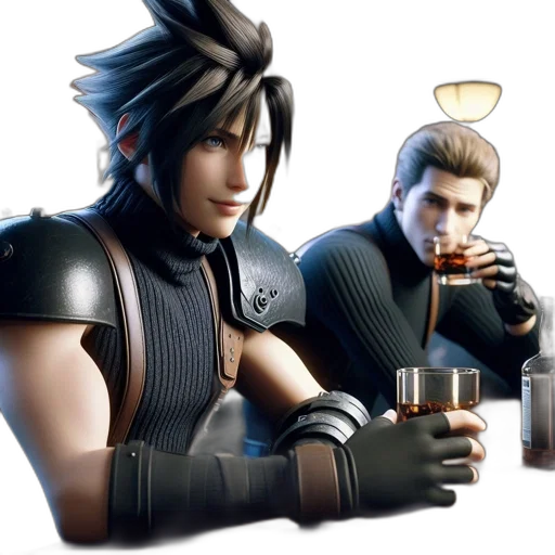 3d render, concept art, two, characters transparent PNG cut-out