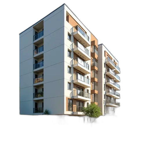 building, 3d render, photorealistic, concept art transparent PNG cut-out