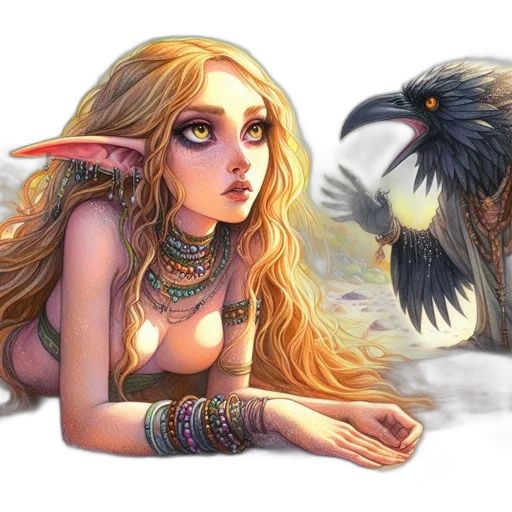 jewelry, fantasy art, concept art, watercolor transparent PNG cut-out