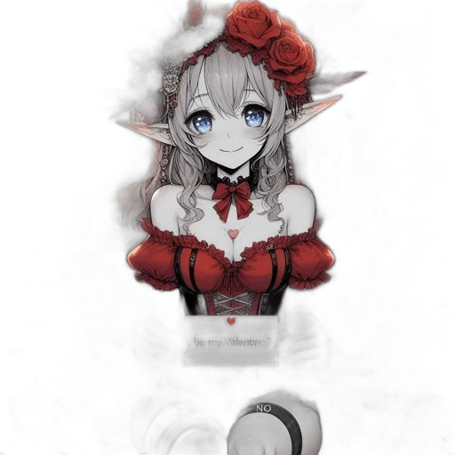 crown, flower, dress, robot transparent PNG cut-out
