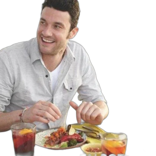 food, staff, photorealistic, man transparent PNG cut-out
