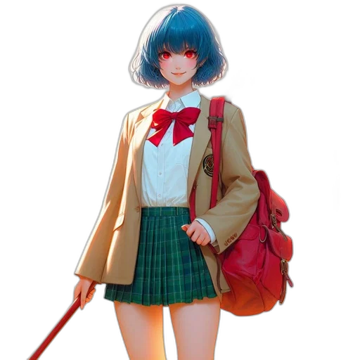 jacket, umbrella, dress, staff transparent PNG cut-out