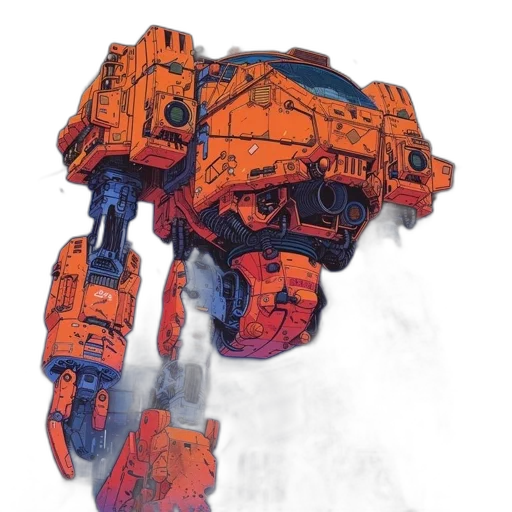 robot, weapon, mask, jacket transparent PNG cut-out