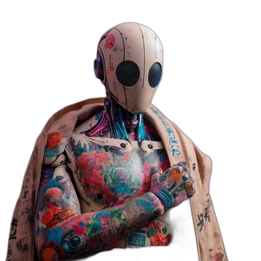 jacket, robot, mask, face transparent PNG cut-out