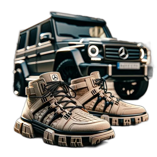 shoes, car, 3d render, photorealistic transparent PNG cut-out