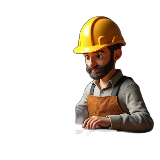 staff, hat, face, robot transparent PNG cut-out