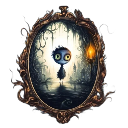mask, face, creature, staff transparent PNG cut-out