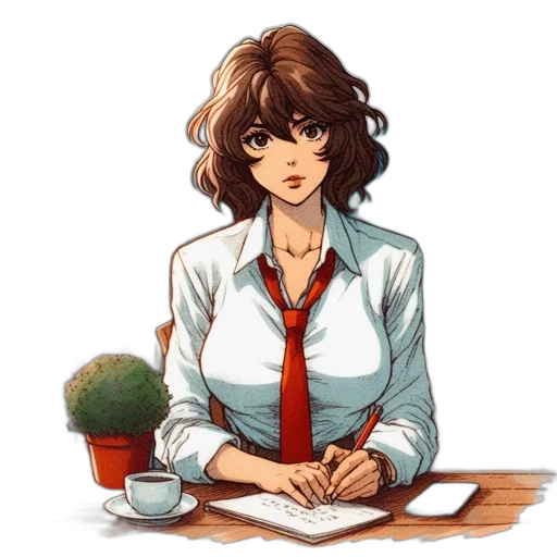 staff, face, anime, concept art transparent PNG cut-out