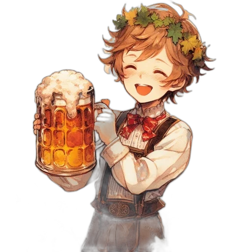 crown, food, bottle, pixel art transparent PNG cut-out