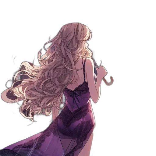 dress, hair, crown, watercolor transparent PNG cut-out