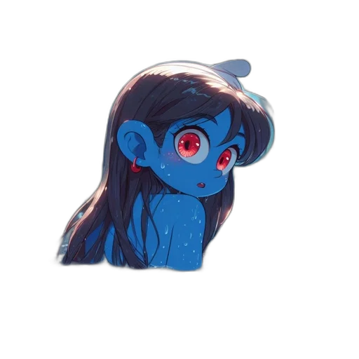 creature, hair, mask, face transparent PNG cut-out