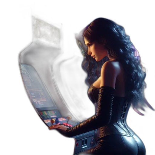 dress, robot, cyberpunk, concept art transparent PNG cut-out