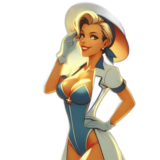 dress, staff, comic book art, concept art transparent PNG cut-out