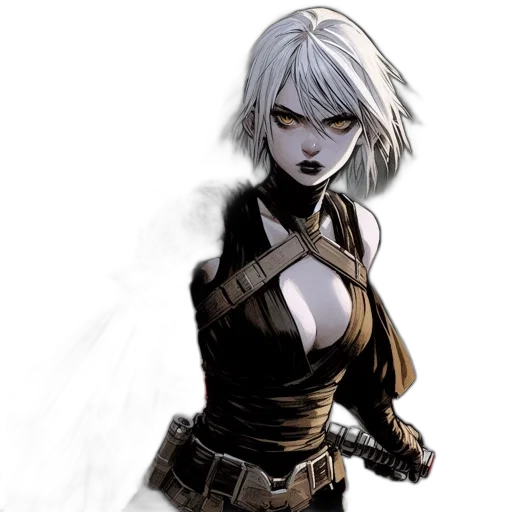 comic book art, concept art, fantasy art, cyberpunk transparent PNG cut-out