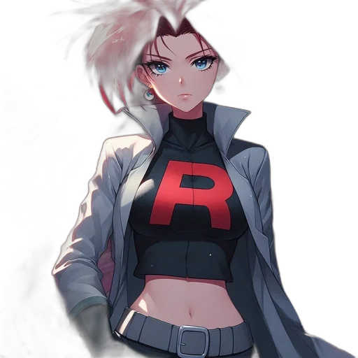 jacket, robot, weapon, staff transparent PNG cut-out