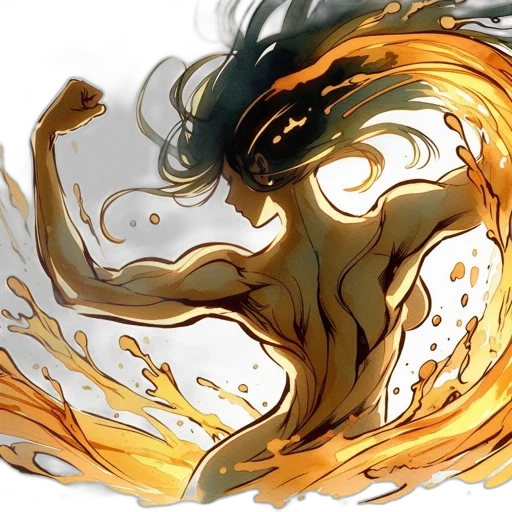 hair, dragon, mask, comic book art transparent PNG cut-out