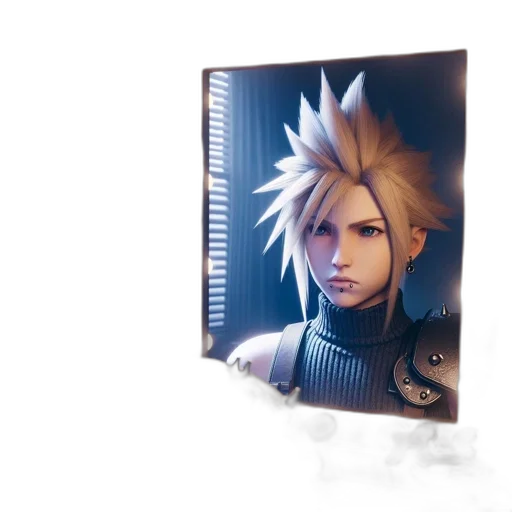 hair, face, sword, weapon transparent PNG cut-out
