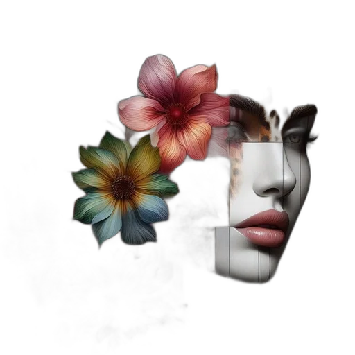 flower, face, mask, crown transparent PNG cut-out