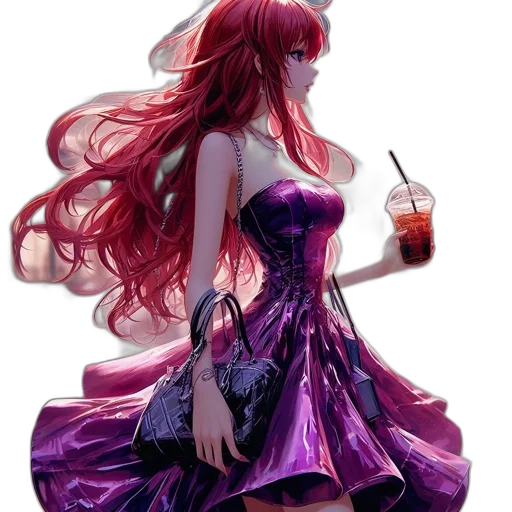 dress, fantasy art, concept art, anime transparent PNG cut-out