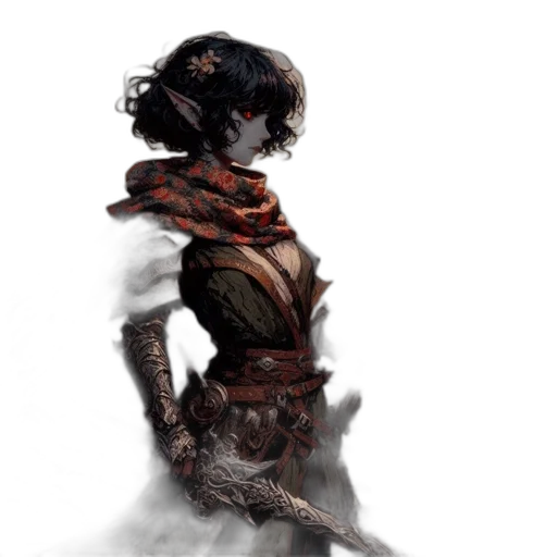 robot, dress, creature, staff transparent PNG cut-out