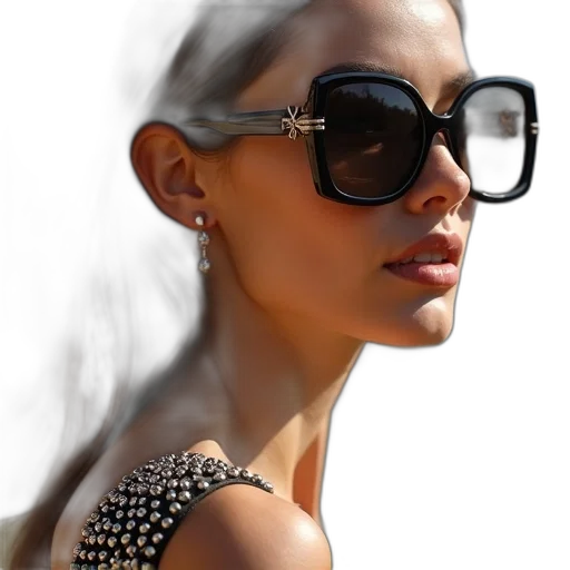 jewelry, photorealistic, 3d render, celine transparent PNG cut-out