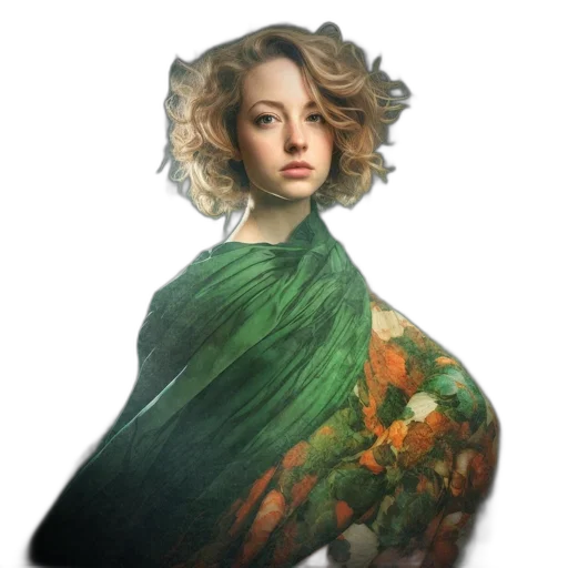 dress, umbrella, face, jacket transparent PNG cut-out