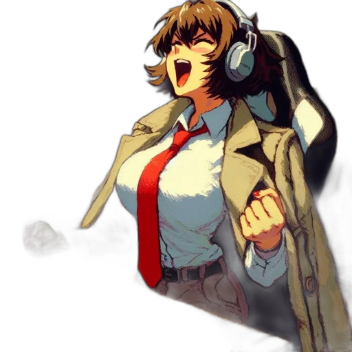 jacket, staff, weapon, face transparent PNG cut-out