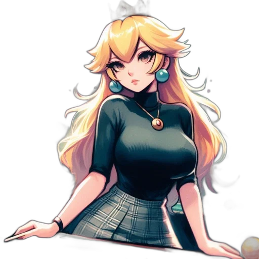 dress, staff, pixel art, anime transparent PNG cut-out