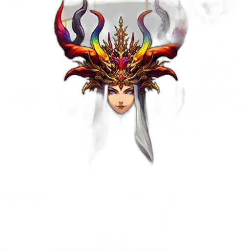 staff, mask, crown, dragon transparent PNG cut-out
