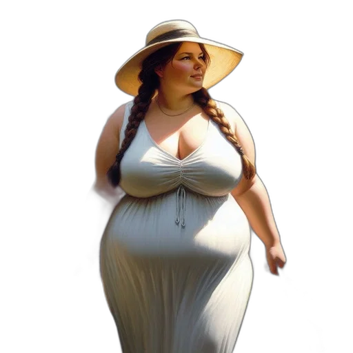 dress, hat, photorealistic, 3d render transparent PNG cut-out