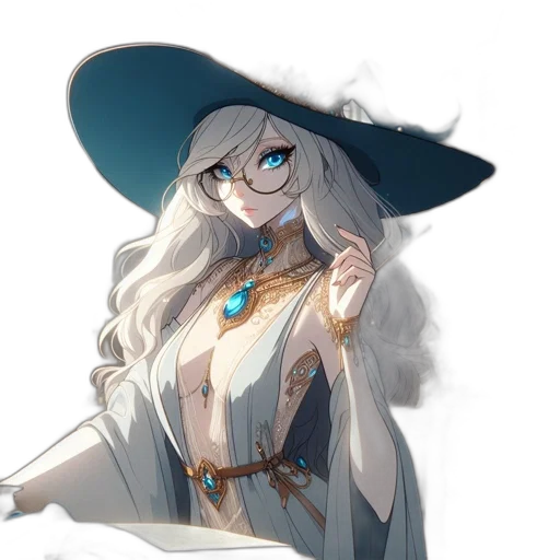 staff, hat, dress, crown transparent PNG cut-out