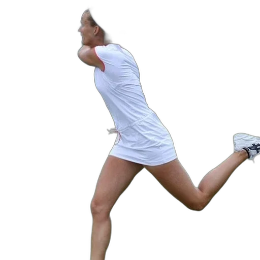 woman, white, tennis, outfit transparent PNG cut-out